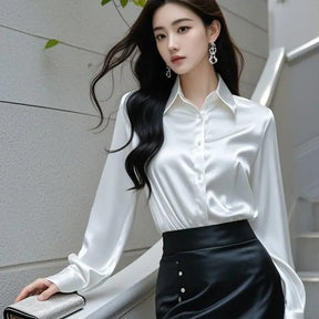 Blusa de Seda Feminina com Estilo Elegante e Sofisticado