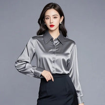 Blusa de Seda Feminina com Estilo Elegante e Sofisticado