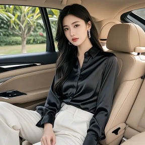 Blusa de Seda Feminina com Estilo Elegante e Sofisticado