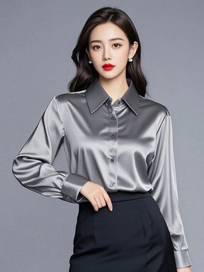 Blusa de Seda Feminina com Estilo Elegante e Sofisticado